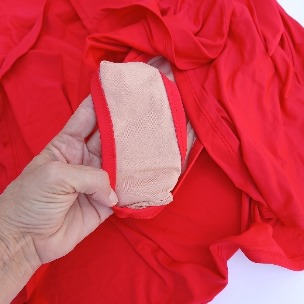 J. Crew One Piece Halter Swim Dress Red - Picture 6 of 10